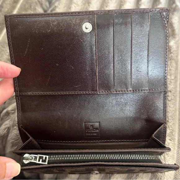 Fendi Jacquard & Leather Wallet - Picture 5 of 15